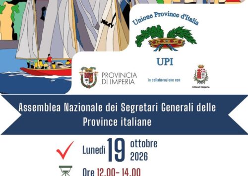 Assemblea Nazionale Province Italiane Imperia 19-20 Ottobre 2026